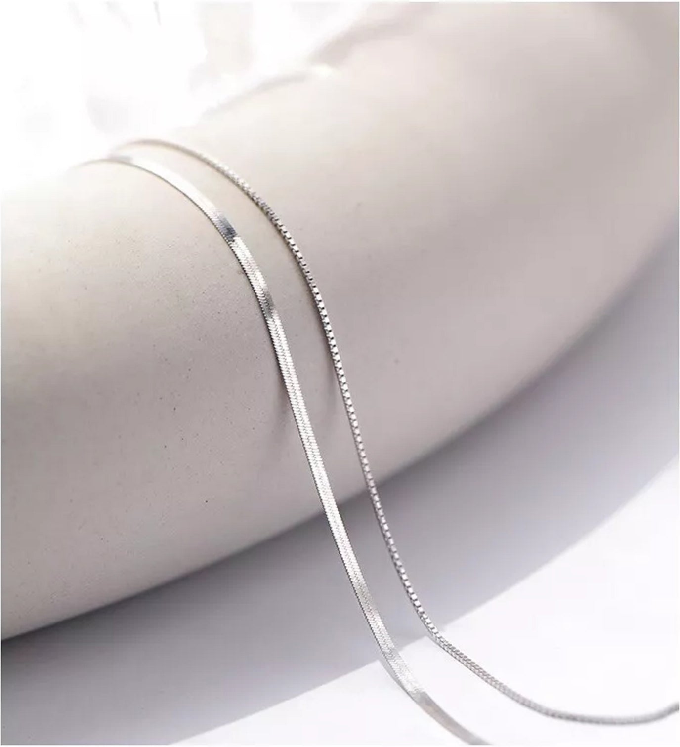 Double Layer Surgical Steel Chain Layered Necklace
