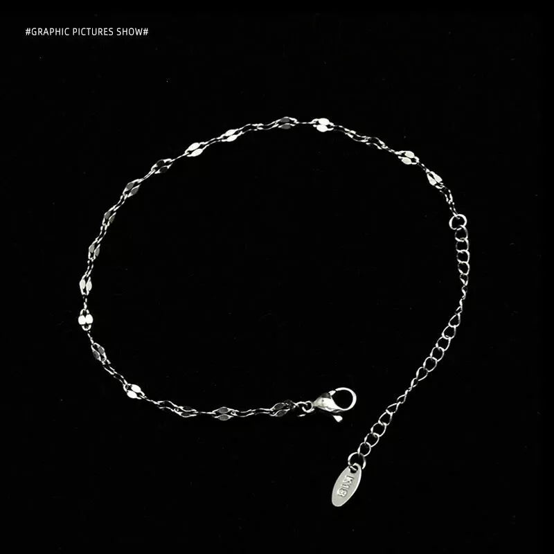 18K Gold Sequin Chain Bracelet – Tarnish-Resistant