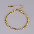 4mm Gold Cuban Bracelet
