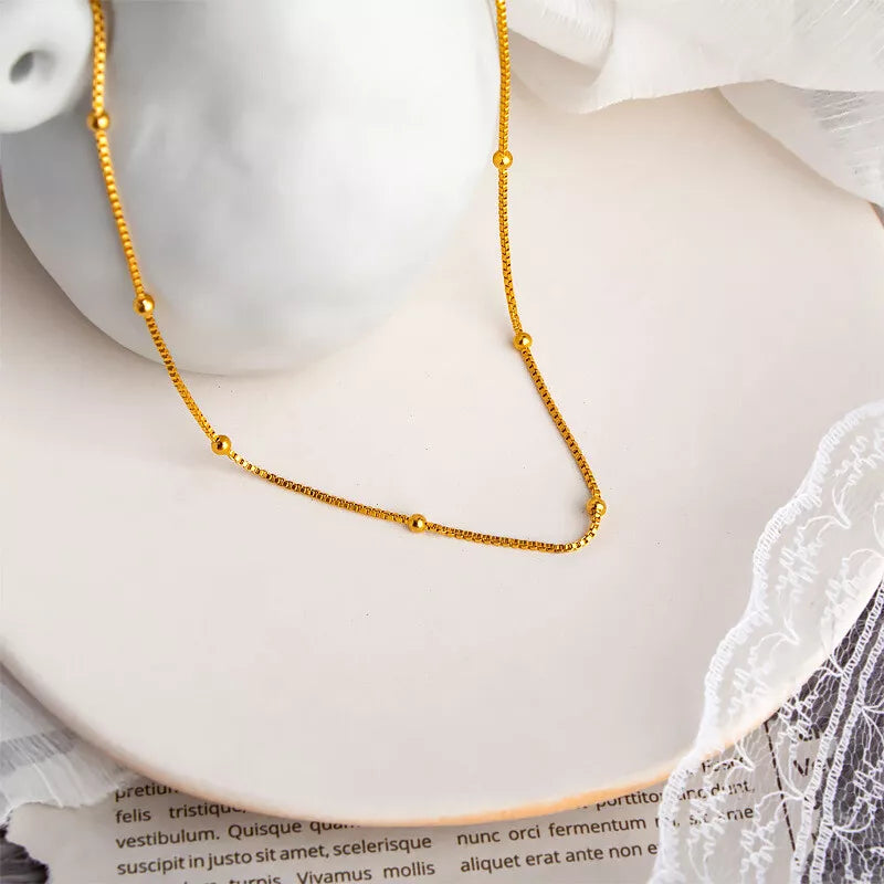 Stainless Steel Box Chain Necklace