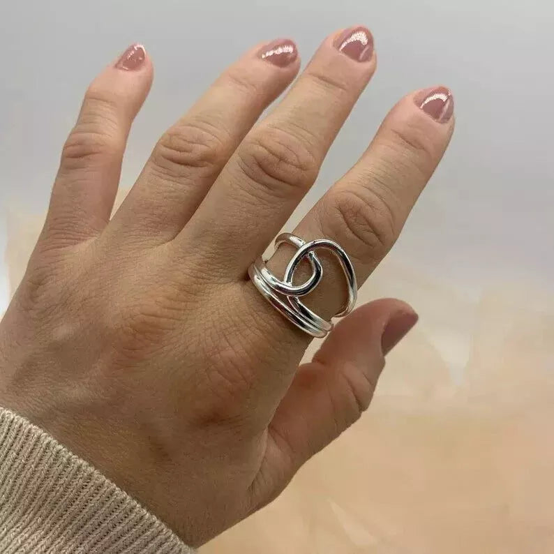 Chunky Knot Thumb Ring – Handmade 925 Sterling Silver