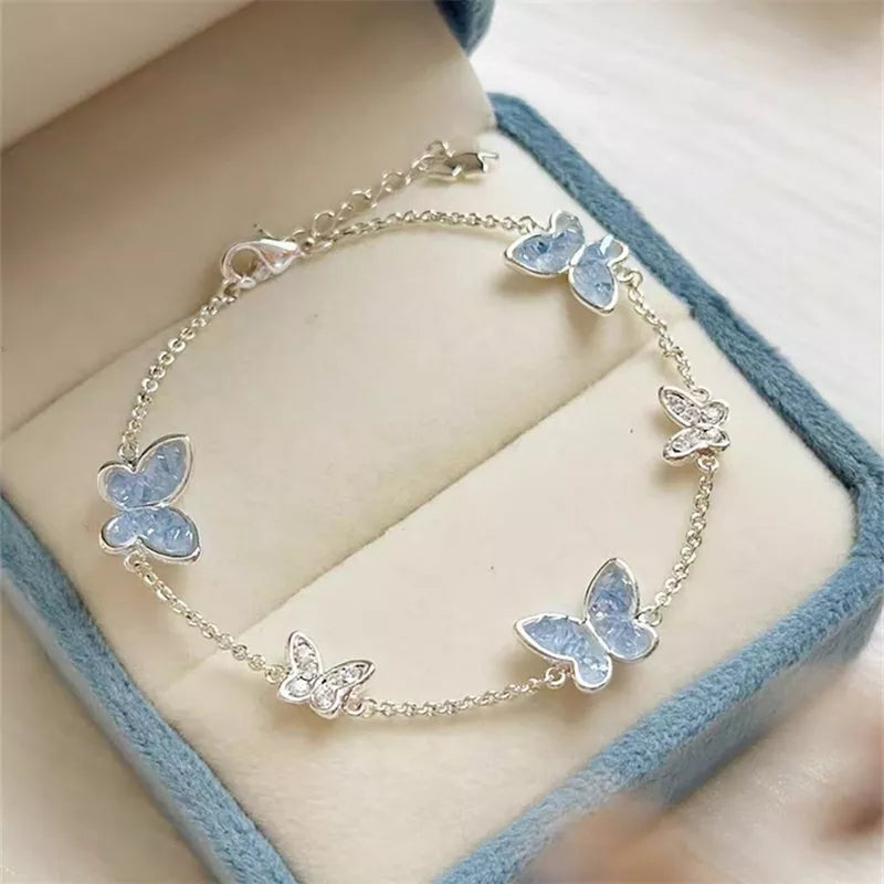 925 Silver Butterfly Bracelet