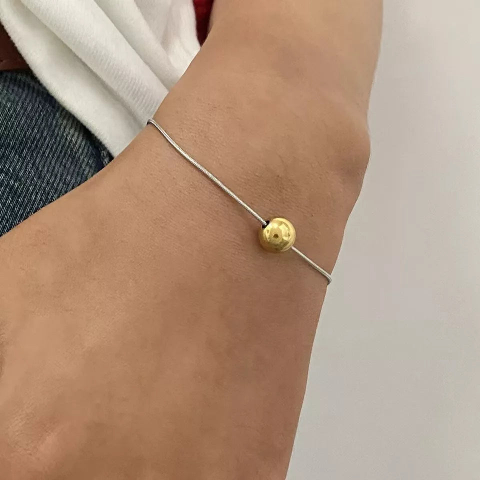 Gold Beaded Jewelry Pendant Necklace