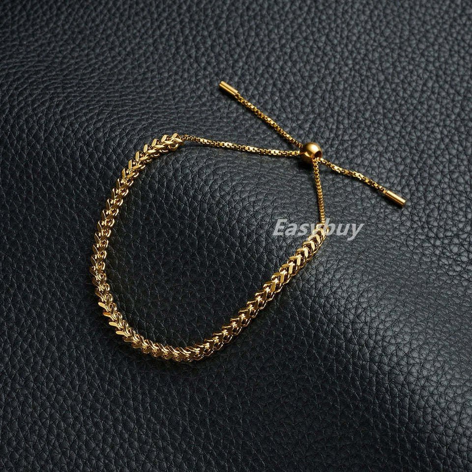 3mm Gold Mesh Chain Bracelet – 9''