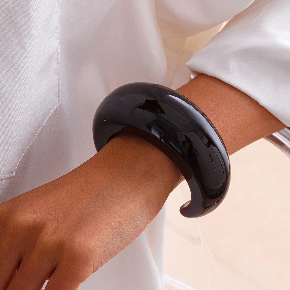 Clear Acrylic Cuff – 30MM Wide Bracelet