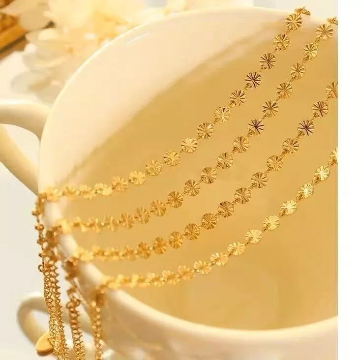 Elegant Gold Disc Gold Bracelet