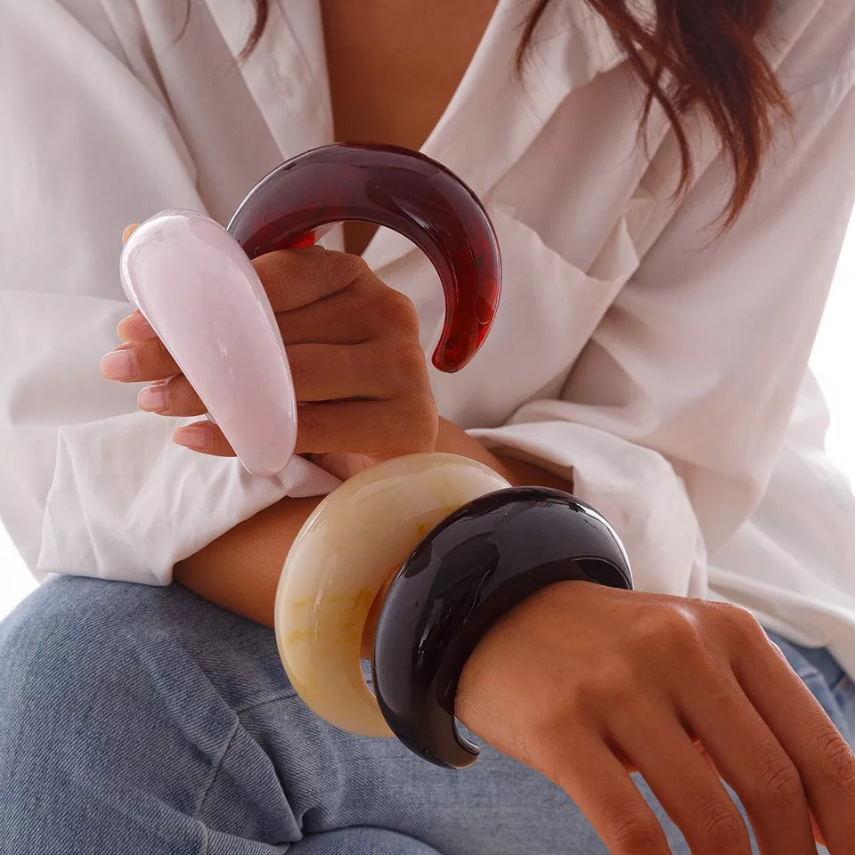 Clear Acrylic Cuff – 30MM Wide Bracelet