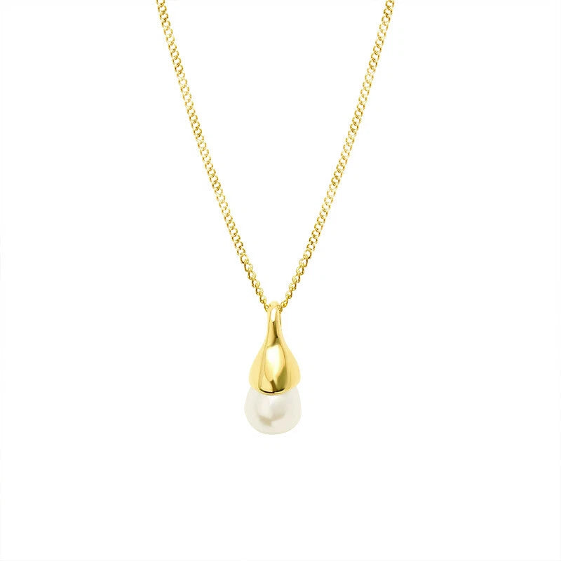 Baroque Pearl Pendant Necklace – 18K Gold Plated
