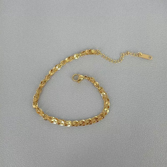 3mm 18K Gold Starry Sequin Bracelet