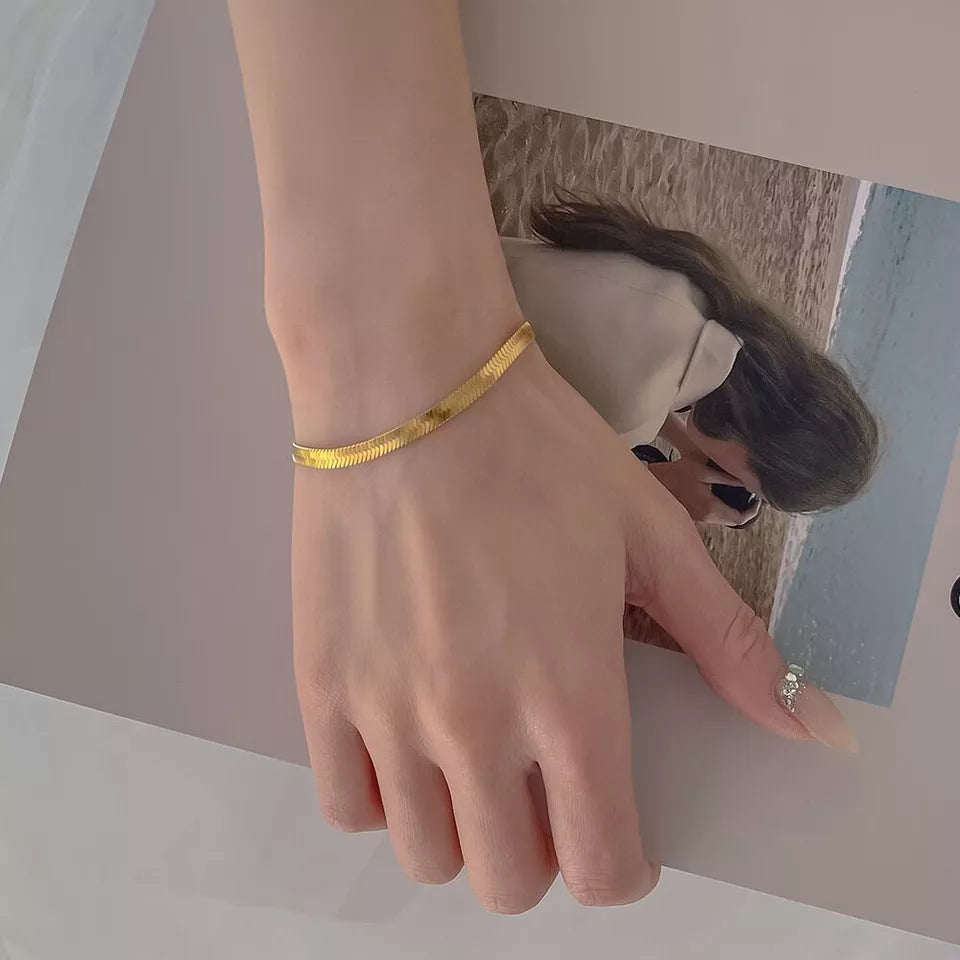 Herringbone Snake Chain Bracelet