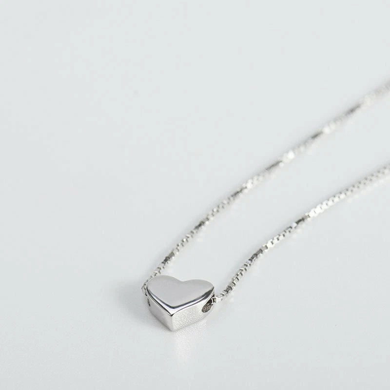Silver Heart Pendant Necklace